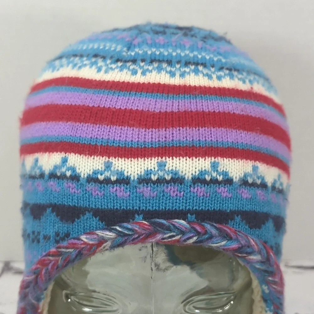 Dorfman Pacific Kindercaps Childs Girls Winter Hat Cap Sherpa Lined Ear‎ Flaps
